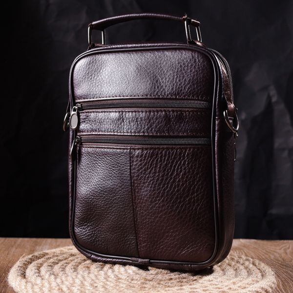 Качественный мужской месенджер из натуральной кожи Vintage 21304 Коричневый 21304 фото
