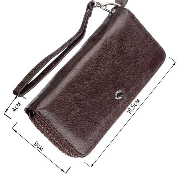Жіночий клатч з ремінцем на зап'ясті ST Leather 18867 Коричневий 18867 фото